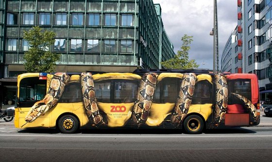 Copenhagen-Zoo Geweldige busreclame