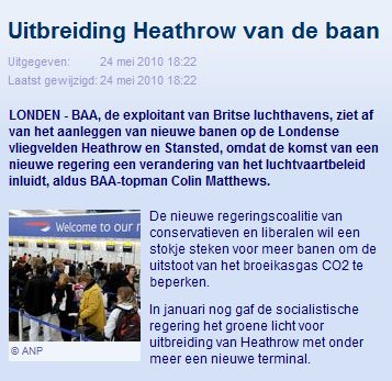 Van de baan