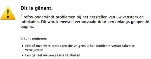 firefox Wees lief voor je lezers, ook bij foutmeldingen