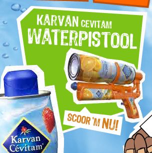 karvan Slim ding van Karvan Cevitam: een waterpistool