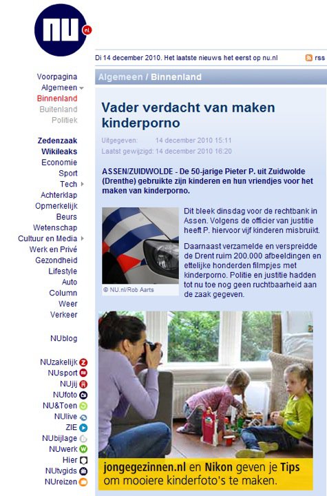 kinderfotos Zeer misplaatste advertentie