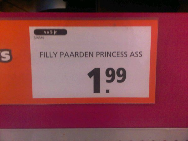 Maandagmorgenhumor: Princess Ass