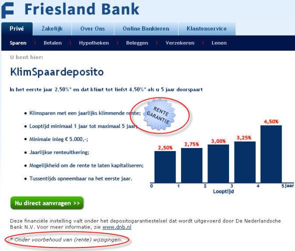 Geven ze nu rentegarantie of niet?