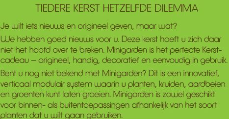 Tiedere kerst hetzelfde dilemma...