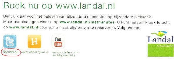 Landal kent zijn eigen Twitter-account niet