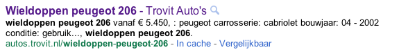 Zorg dan in ieder geval dat je descriptions kloppen