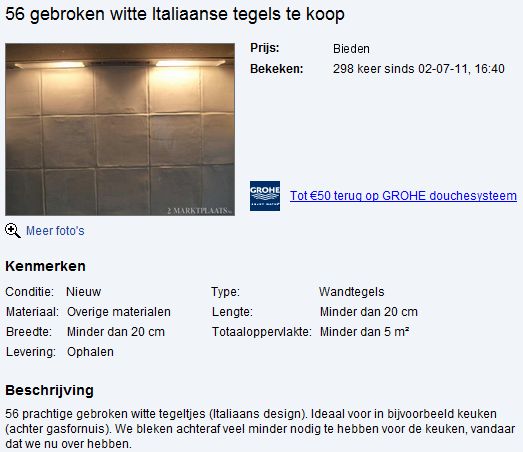 Gebroken tegels - wit