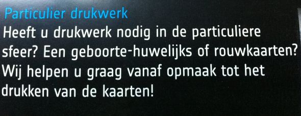 Hopelijk schrijft deze drukker niet je teksten
