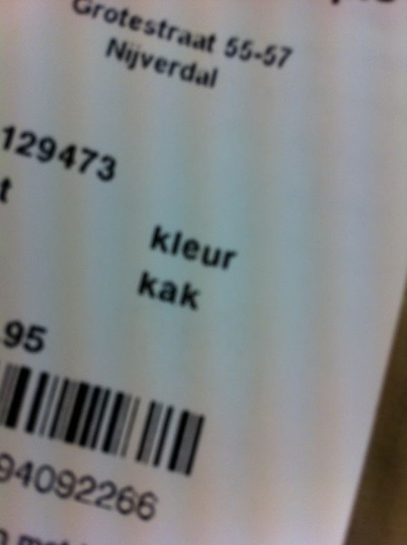 Wat een kakkleur!