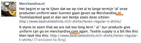 Bing Translate maakt van een .nl een .com