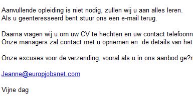 Spammers wensen me een vijne dag