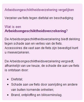 Nieuw: een arbeidsongeschiktheidsverzekering voor je fiets