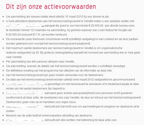 actievoorwaarden