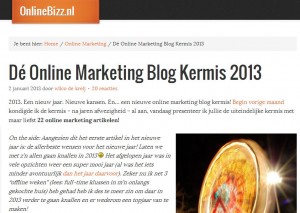 Check de Online Marketing Blogkermis 2013!