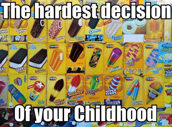 Maandagmorgenhumor: de moeilijkste keuze uit je kindertijd