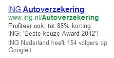 Google+ als betrouwbaarheidsindicator