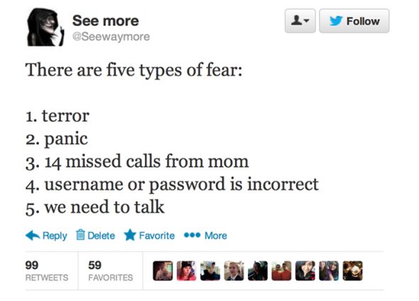 Maandagmorgenhumor: 5 soorten angst