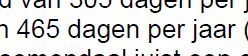 Hoeveel dagen per jaar?