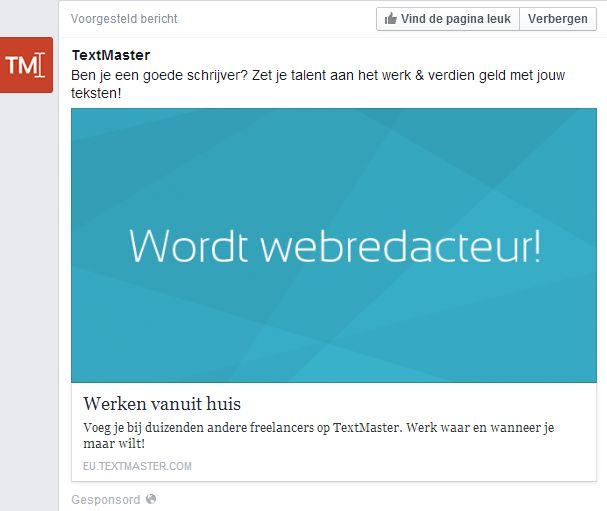 Webredacteuren werven met een spelfout
