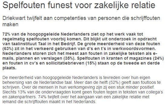 Spelfouten kosten je zakenrelaties