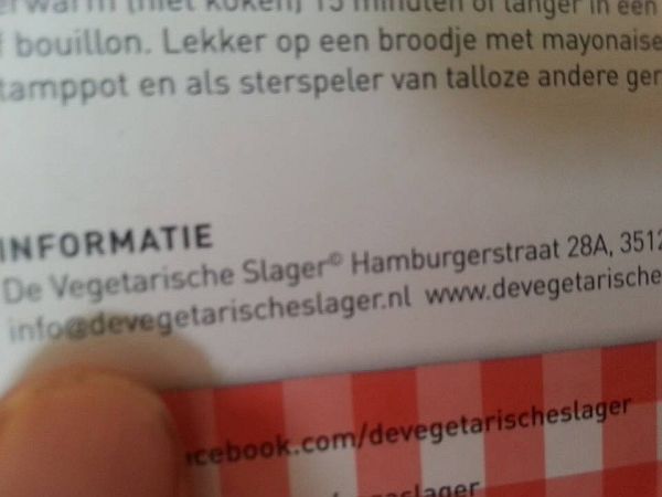 En waar is de Vegetarische Slager gevestigd?