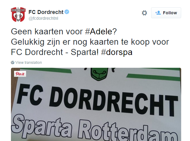 Maandagmorgenhumor: FC Dordrecht heeft humor